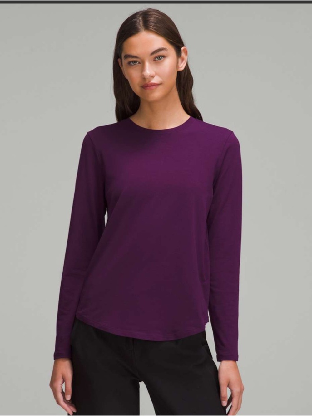 lululemon athletica Long-Sleeve Crew Top - Deep magenta
